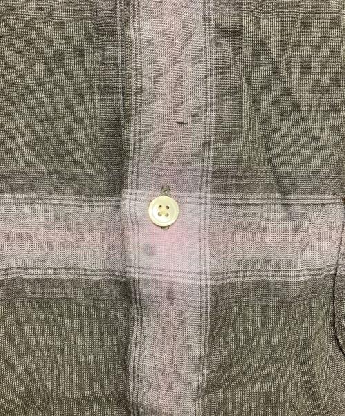 WACKO MARIA（ワコマリア）WACKO MARIA (ワコマリア) オンブレチェックオープンカラーレーヨンシャツ パープル サイズ:Lの古着・服飾アイテム