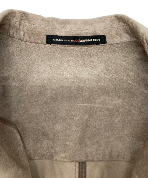 GAULTIER HOMME objet（ゴルチエオムオブジェ）GAULTIER HOMME objet (ゴルチエオムオブジェ) スウェードテーラードジャケット ブラウン サイズ:46の古着・服飾アイテム