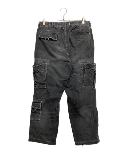 AVIREX（アヴィレックス）AVIREX (アヴィレックス) クラッシュ加工カーゴパンツ ブラック サイズ:Lの古着・服飾アイテム