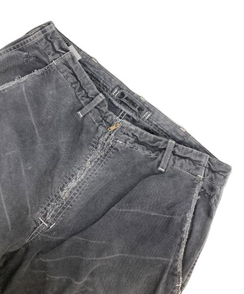 AVIREX（アヴィレックス）AVIREX (アヴィレックス) クラッシュ加工カーゴパンツ ブラック サイズ:Lの古着・服飾アイテム