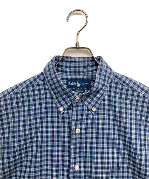 POLO RALPH LAUREN（ポロ・ラルフローレン）POLO RALPH LAUREN (ポロ・ラルフローレン) BLEKE オーバーサイズチェック半袖シャツ ブルー サイズ:Lの古着・服飾アイテム