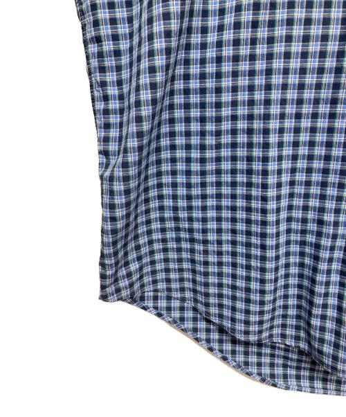 POLO RALPH LAUREN（ポロ・ラルフローレン）POLO RALPH LAUREN (ポロ・ラルフローレン) BLEKE オーバーサイズチェック半袖シャツ ブルー サイズ:Lの古着・服飾アイテム