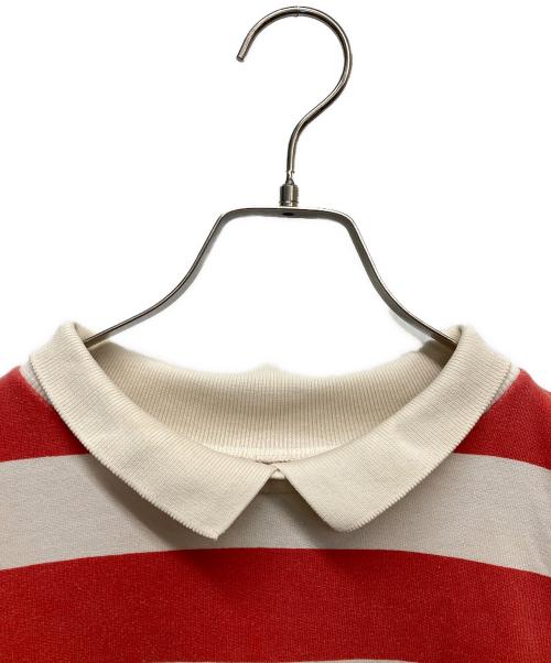 MICKEY（ミッキー）MICKEY (ミッキー) ミッキープリントラガーシャツ レッド サイズ:Lの古着・服飾アイテム