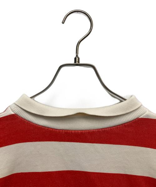 MICKEY（ミッキー）MICKEY (ミッキー) ミッキープリントラガーシャツ レッド サイズ:Lの古着・服飾アイテム