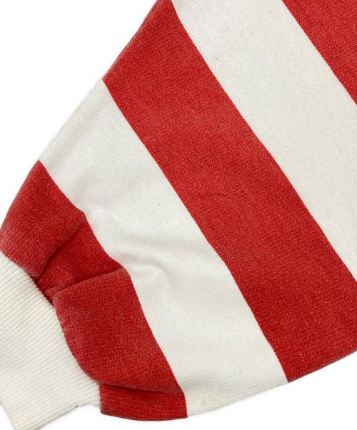 MICKEY（ミッキー）MICKEY (ミッキー) ミッキープリントラガーシャツ レッド サイズ:Lの古着・服飾アイテム