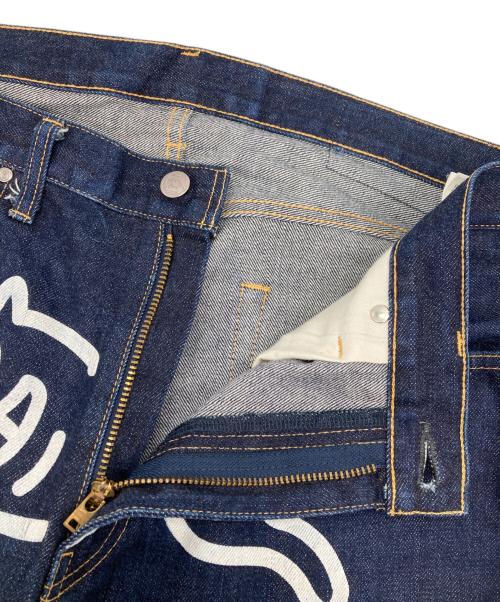 BILLIONAIRE BOYS CLUB（ビリオネアボーイズクラブ）BILLIONAIRE BOYS CLUB (ビリオネアボーイズクラブ) フロントドッグプリント デニムパンツ インディゴ サイズ:Lの古着・服飾アイテム