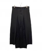 COMME des GARCONS HOMME PLUSコムデギャルソンオムプリュス）の古着「ダブルレングス スリムパンツ」｜ブラック