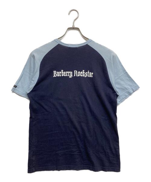 BURBERRY BLACK LABEL（バーバリーブラックレーベル）BURBERRY BLACK LABEL (バーバリーブラックレーベル) スタープリントラグランTシャツ サイズ:3の古着・服飾アイテム