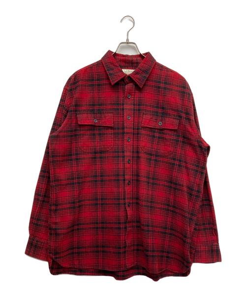 L.L.Bean（エルエルビーン）L.L.Bean (エルエルビーン) ヘビーネルチェックシャツ レッド サイズ:XLの古着・服飾アイテム