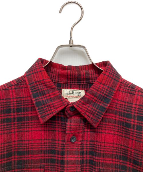 L.L.Bean（エルエルビーン）L.L.Bean (エルエルビーン) ヘビーネルチェックシャツ レッド サイズ:XLの古着・服飾アイテム