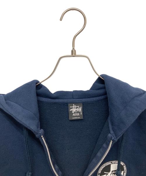 stussy（ステューシー）stussy (ステューシー) サークルロゴジップパーカー ネイビー サイズ:Mの古着・服飾アイテム