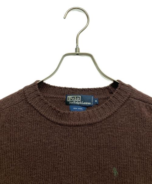 POLO RALPH LAUREN（ポロ・ラルフローレン）POLO RALPH LAUREN (ポロ・ラルフローレン) ウールニット ブラウン サイズ:Mの古着・服飾アイテム