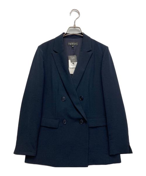 INDIVI（インディヴィ）INDIVI (インディヴィ) 【着る日傘/遮熱/UVケア】ダブルジャケット ネイビー サイズ:36の古着・服飾アイテム