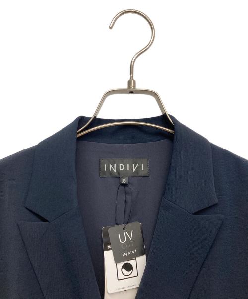 INDIVI（インディヴィ）INDIVI (インディヴィ) 【着る日傘/遮熱/UVケア】ダブルジャケット ネイビー サイズ:36の古着・服飾アイテム
