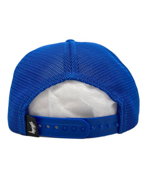 stussy（ステューシー）stussy (ステューシー) SUPER S MESH TRUCKER CAP ブルーの古着・服飾アイテム