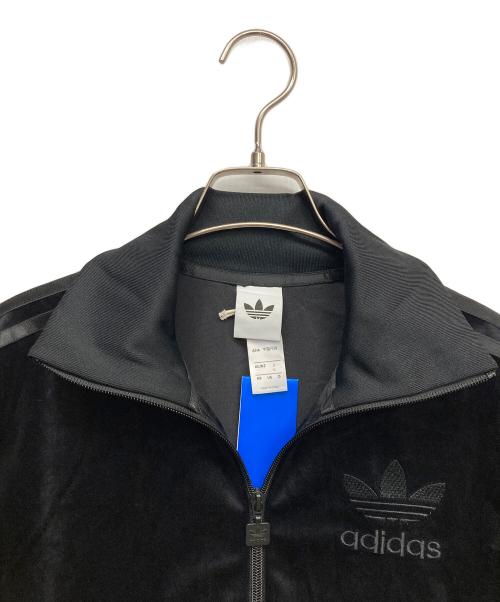 adidas（アディダス）adidas (アディダス) ベロア トラックトップ ブラック サイズ:XLの古着・服飾アイテム