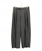 MARKAマーカ）の古着「TWO TUCK BAGGY TROUSERS -TUMBLED WOOL SERGE-」｜グレー