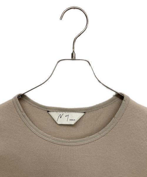 ANCELLM（アンセルム）ANCELLM (アンセルム) ダメージワッフルクルーロングスリーブTシャツ ベージュ サイズ:2の古着・服飾アイテム