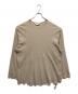 ANCELLM（アンセルム）の古着「ダメージワッフルクルーロングスリーブTシャツ」｜ベージュ