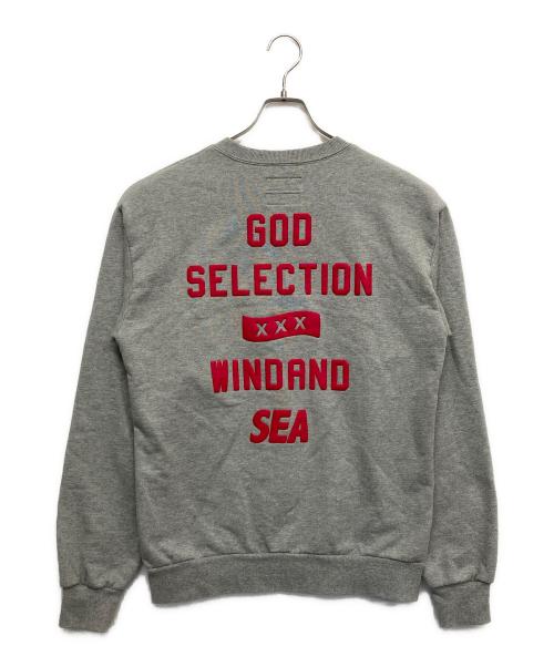 WIND AND SEA（ウィンダンシー）WIND AND SEA (ウィンダンシー) GOD SELECTION XXX (ゴッド セレクション トリプルエックス) クルーネックスウェット グレー サイズ:Mの古着・服飾アイテム