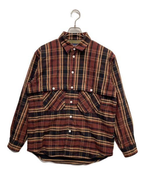WOOLRICH（ウールリッチ）WOOLRICH (ウールリッチ) シェパードシャツ ブラウン サイズ:Ｍの古着・服飾アイテム