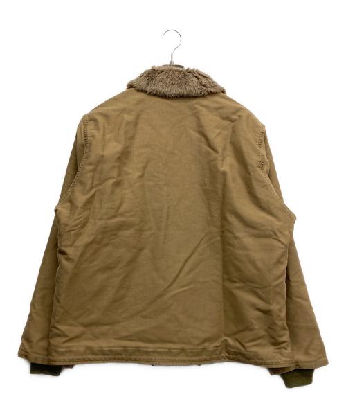 HOUSTON（ヒューストン）HOUSTON (ヒューストン) N-1デッキジャケット ベージュ サイズ:46の古着・服飾アイテム