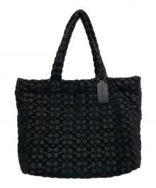 COACH（コーチ）の古着「トート・シグネチャー テリー」｜ブラック