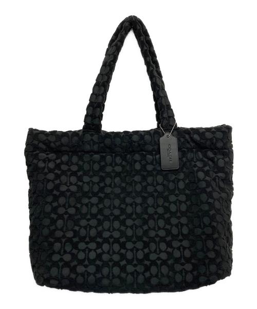 COACH（コーチ）COACH (コーチ) トート・シグネチャー テリー ブラックの古着・服飾アイテム