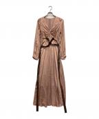 FRAY IDフレイ アイディー）の古着「レザーベルトツイストワンピース」｜ピンク