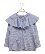 IENAイエナ）の古着「ストライプシャツブラウス」｜ブルー