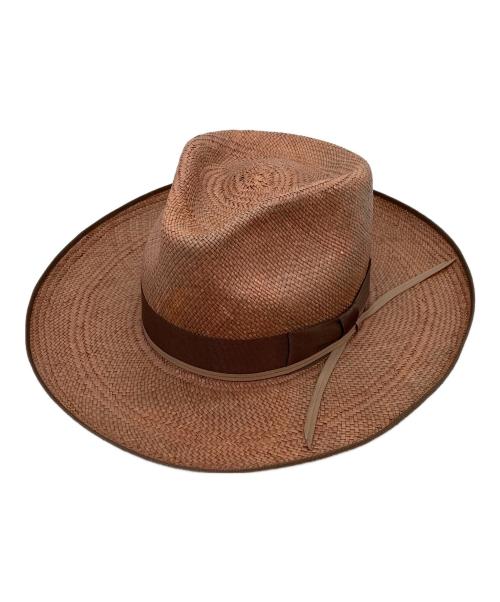 the fat hatter（ザ ファットハッター）THE FAT HATTER (ザ ファットハッター) ROADRUNNERパナマハット ブラウン サイズ:7 1/4の古着・服飾アイテム