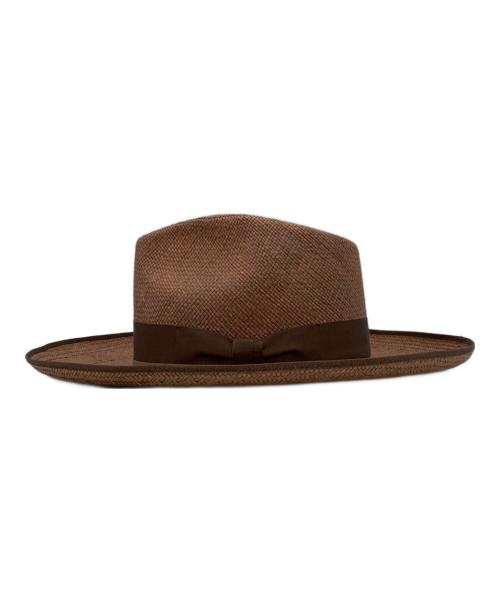 the fat hatter（ザ ファットハッター）THE FAT HATTER (ザ ファットハッター) ROADRUNNERパナマハット ブラウン サイズ:7 1/4の古着・服飾アイテム