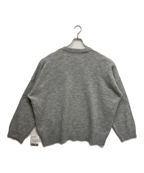 ASOS DESIGN（エイソスデザイン）asos design (エイソスデザイン) スーパーオーバーサイズ ボックスフィット ニット グレー サイズ:Mの古着・服飾アイテム