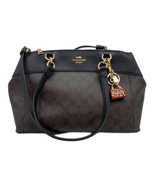 COACH（コーチ）COACH (コーチ) シグネチャー2WAYショルダーバッグ ブラウンの古着・服飾アイテム