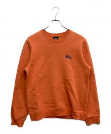 stussy（ステューシー）の古着「ストックロゴクルーネックスウェット」｜オレンジ