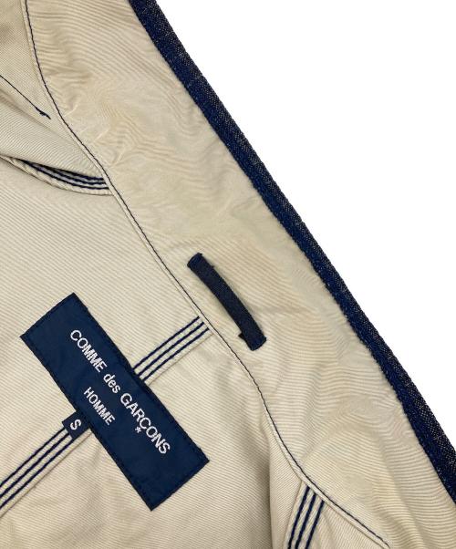 COMME des GARCONS HOMME（コムデギャルソン オム）COMME des GARCONS HOMME (コムデギャルソン オム) ウールリネン混テーラードジャケット ネイビー サイズ:Sの古着・服飾アイテム