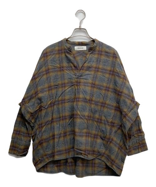 ZUCCA（ズッカ）ZUCCA (ズッカ) オンブレブラウス ブラウン サイズ:Mの古着・服飾アイテム
