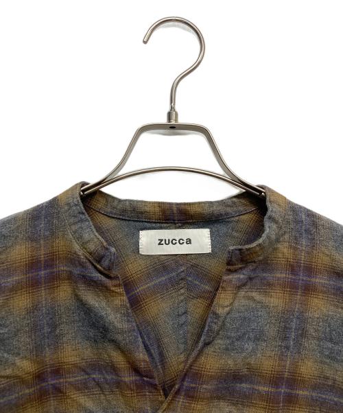 ZUCCA（ズッカ）ZUCCA (ズッカ) オンブレブラウス ブラウン サイズ:Mの古着・服飾アイテム