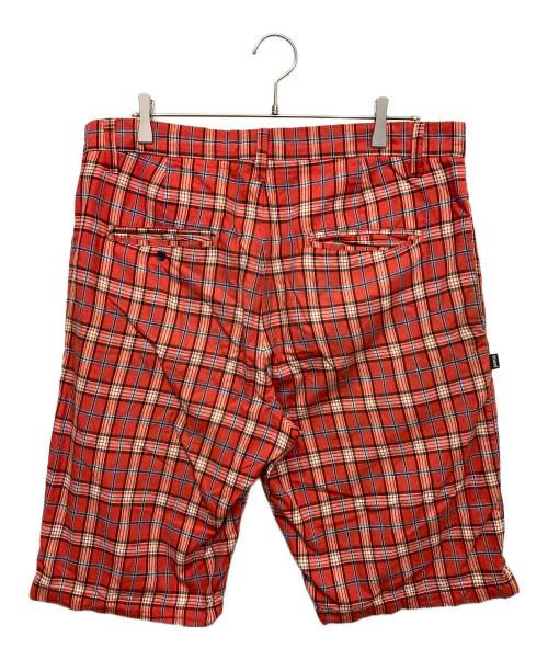stussy（ステューシー）stussy (ステューシー) チェックハーフパンツ レッド サイズ:34の古着・服飾アイテム