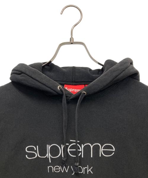 SUPREME（シュプリーム）Supreme (シュプリーム) classic logo hooded sweatshirt ブラック サイズ:Mの古着・服飾アイテム