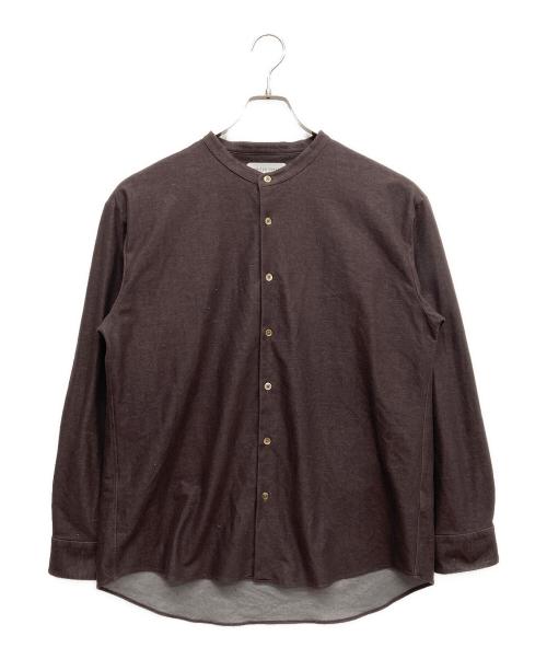 UNITED TOKYO（ユナイテッドトーキョー）UNITED TOKYO (ユナイテッドトーキョー) フランネルストレッチバンドカラーシャツ ブラウン サイズ:2の古着・服飾アイテム