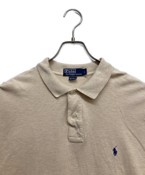 POLO RALPH LAUREN（ポロ・ラルフローレン）POLO RALPH LAUREN (ポロ・ラルフローレン) 長袖ポロシャツ ベージュ サイズ:Lの古着・服飾アイテム