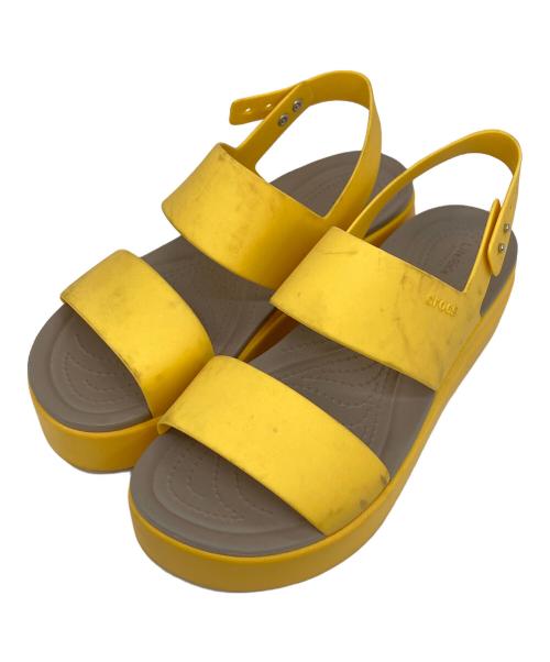 crocs（クロックス）crocs (クロックス) ウェッジソールサンダル イエロー サイズ:W9の古着・服飾アイテム