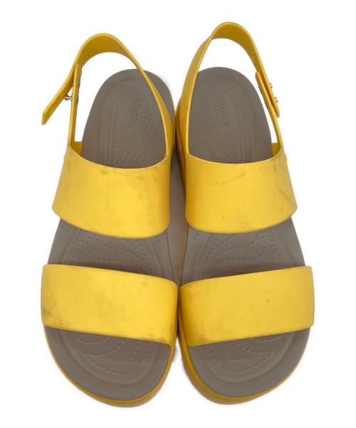 crocs（クロックス）crocs (クロックス) ウェッジソールサンダル イエロー サイズ:W9の古着・服飾アイテム