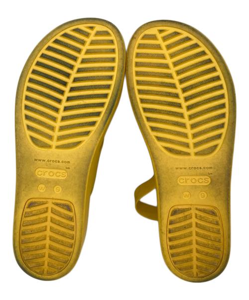 crocs（クロックス）crocs (クロックス) ウェッジソールサンダル イエロー サイズ:W9の古着・服飾アイテム
