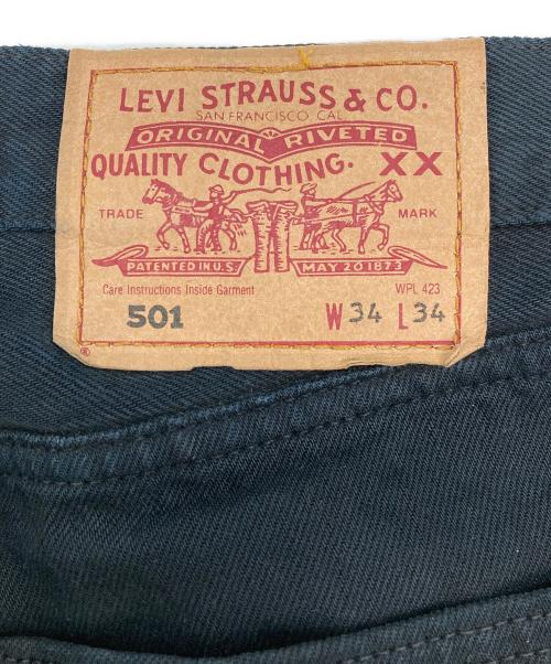 LEVI'S（リーバイス）LEVI'S (リーバイス) 後染め501デニムパンツ ブラック サイズ:86㎝（W34）の古着・服飾アイテム