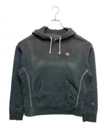 Champion REVERSE WEAVE（チャンピオン リバース ウィーブ）の古着「後染めリバースウィーブパーカー」｜ブラック