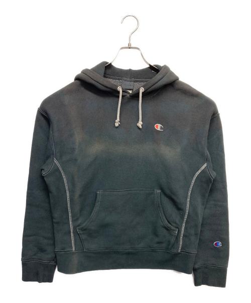 Champion REVERSE WEAVE（チャンピオン リバース ウィーブ）Champion REVERSE WEAVE (チャンピオン リバース ウィーブ) 後染めリバースウィーブパーカー ブラック サイズ:Mの古着・服飾アイテム