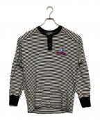 Hysteric Glamourヒステリックグラマー）の古着「RAD GIRL刺繍ヘンリーネックカットソー」｜ブラック