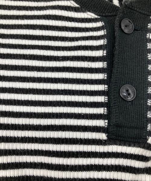 Hysteric Glamour（ヒステリックグラマー）Hysteric Glamour (ヒステリックグラマー) RAD GIRL刺繍ヘンリーネックカットソー ブラック サイズ:Lの古着・服飾アイテム